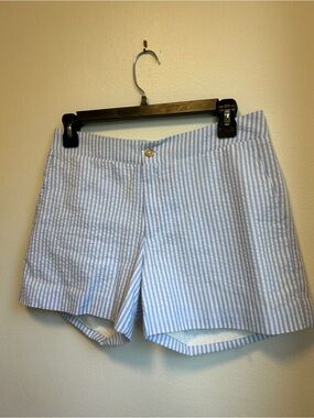 Duffield Lane Light Blue and White Striped Women’s Shorts